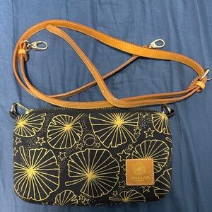 Jana Lam Black & Yellow Printed Crossbody Bag